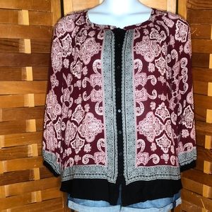 Lucky Brand Button Up Blouse